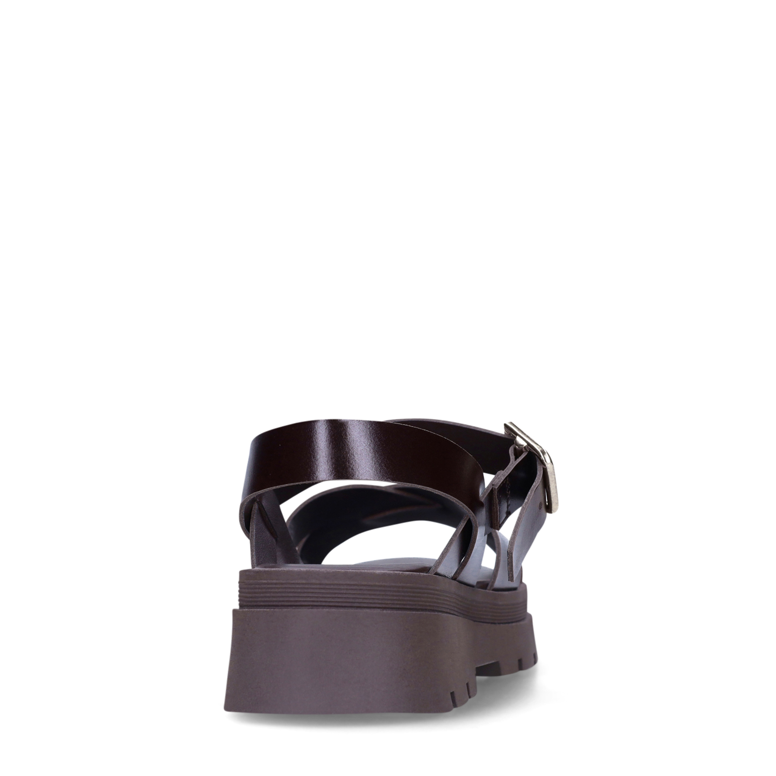 Bruine leren sandalen