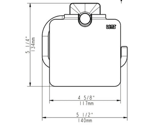Papierrolhouder met deksel Lenz Varo chroom 4313702