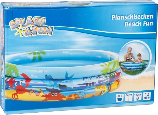 Planschbecken BEACH FUN - MINI (Ø100cm) in blau