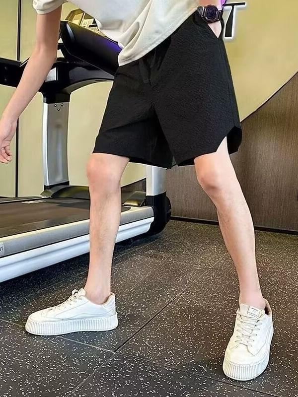 Capbrew - Effen shorts met trekkoordtaille