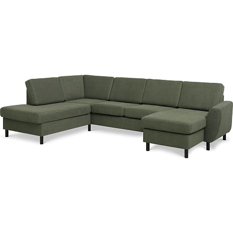 Madrid Nordic højrevendt U-sofa - grøn