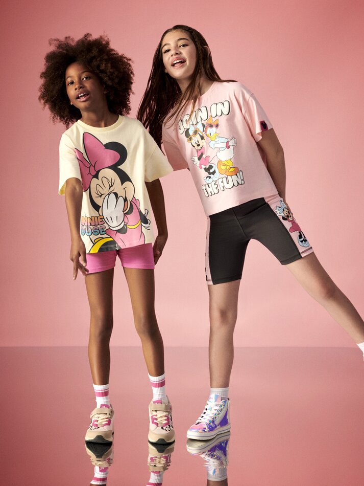 Camiseta maxi estampada da Minnie Mouse ©DS - Amarelo Claro