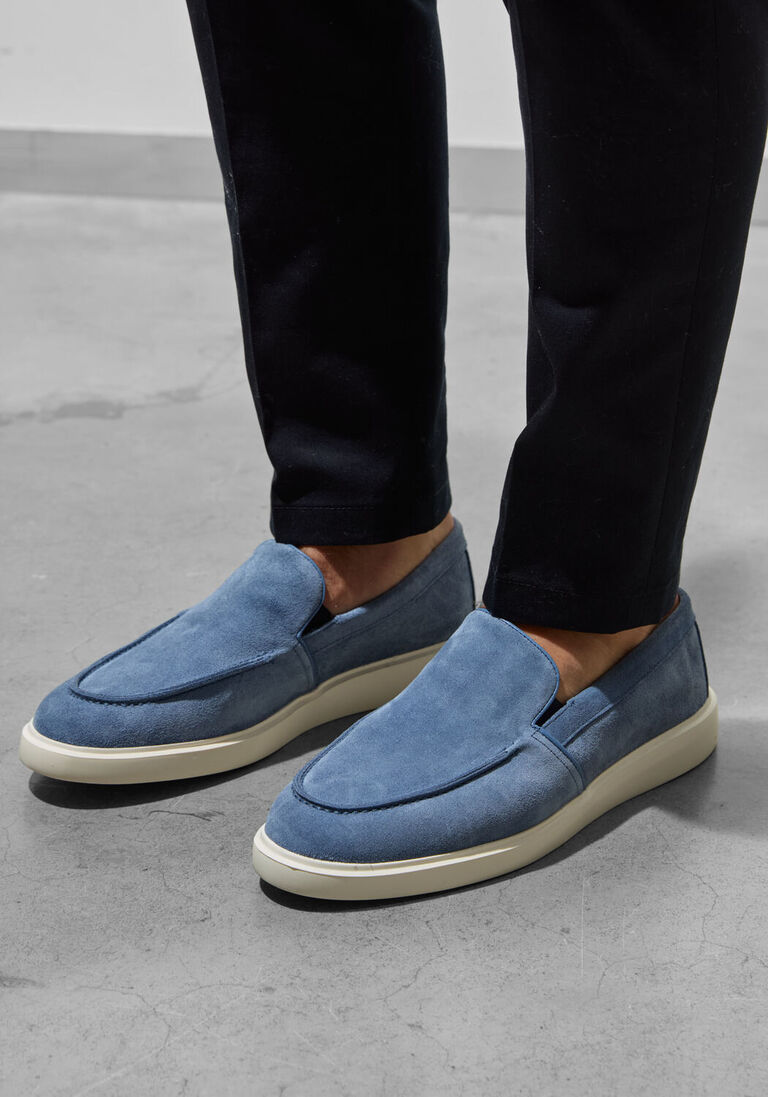 blauwe stefano lauran loafers 7137