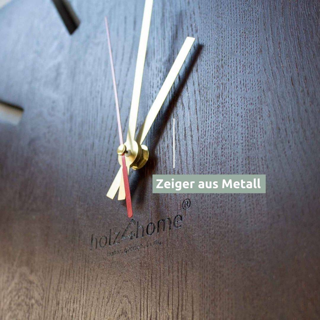holz4home® Wanduhr „Sunshine XL“ aus Eichenholz