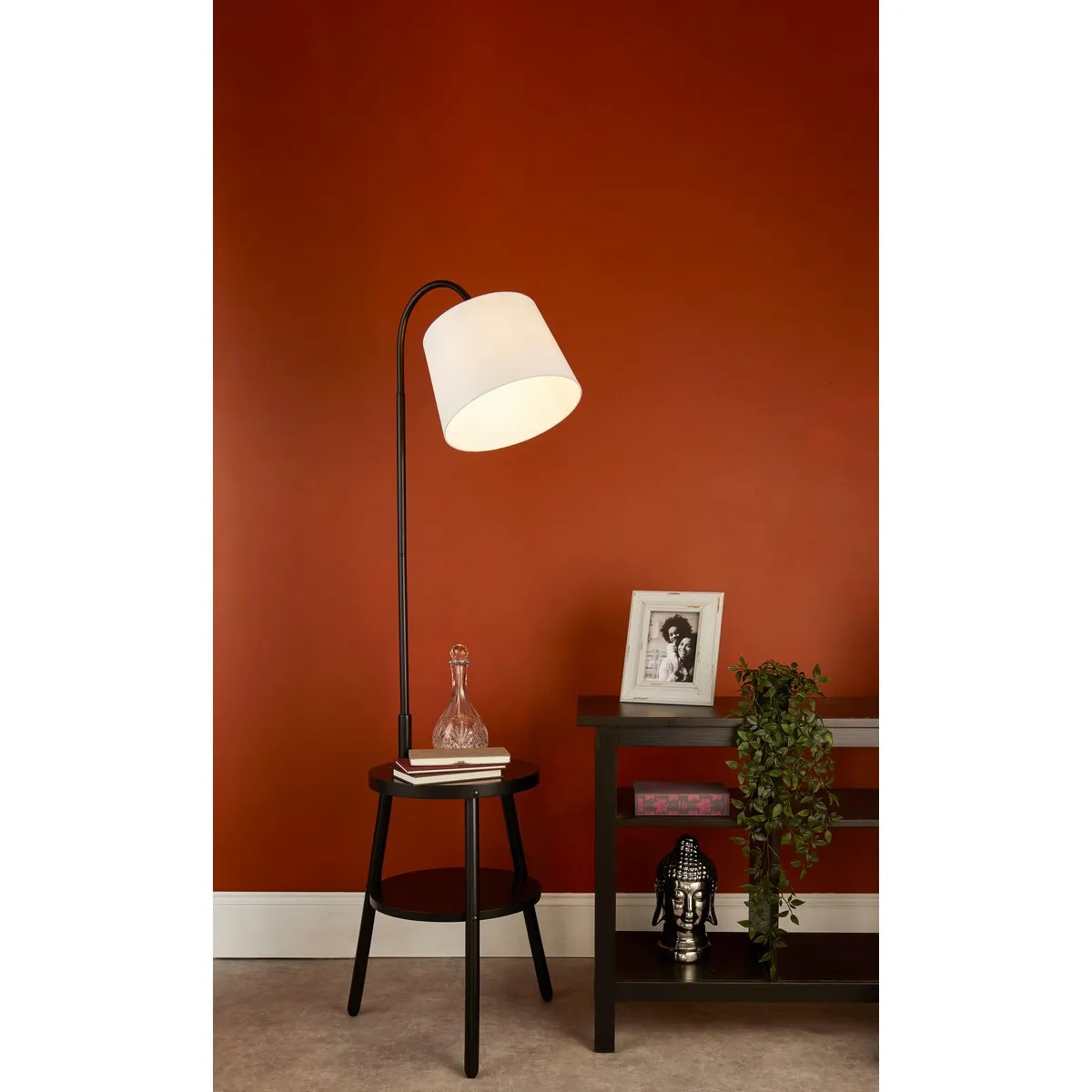 Searchlight Ridge Lampadaire Shelf Blanc