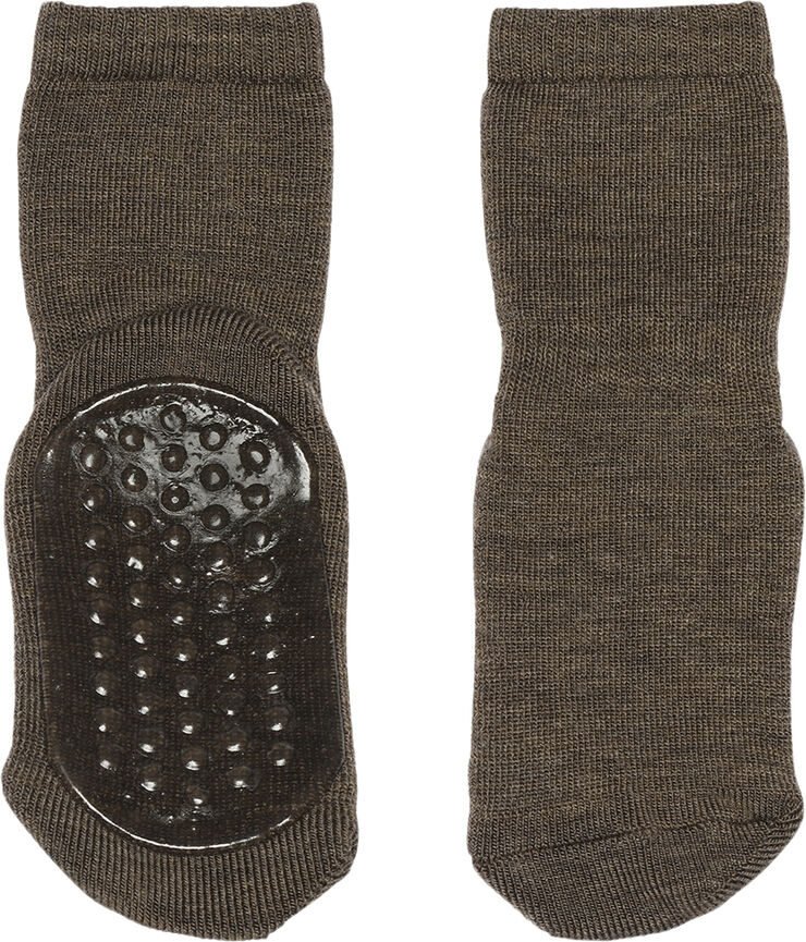 mpKids Wool socks - anti-slip Brun