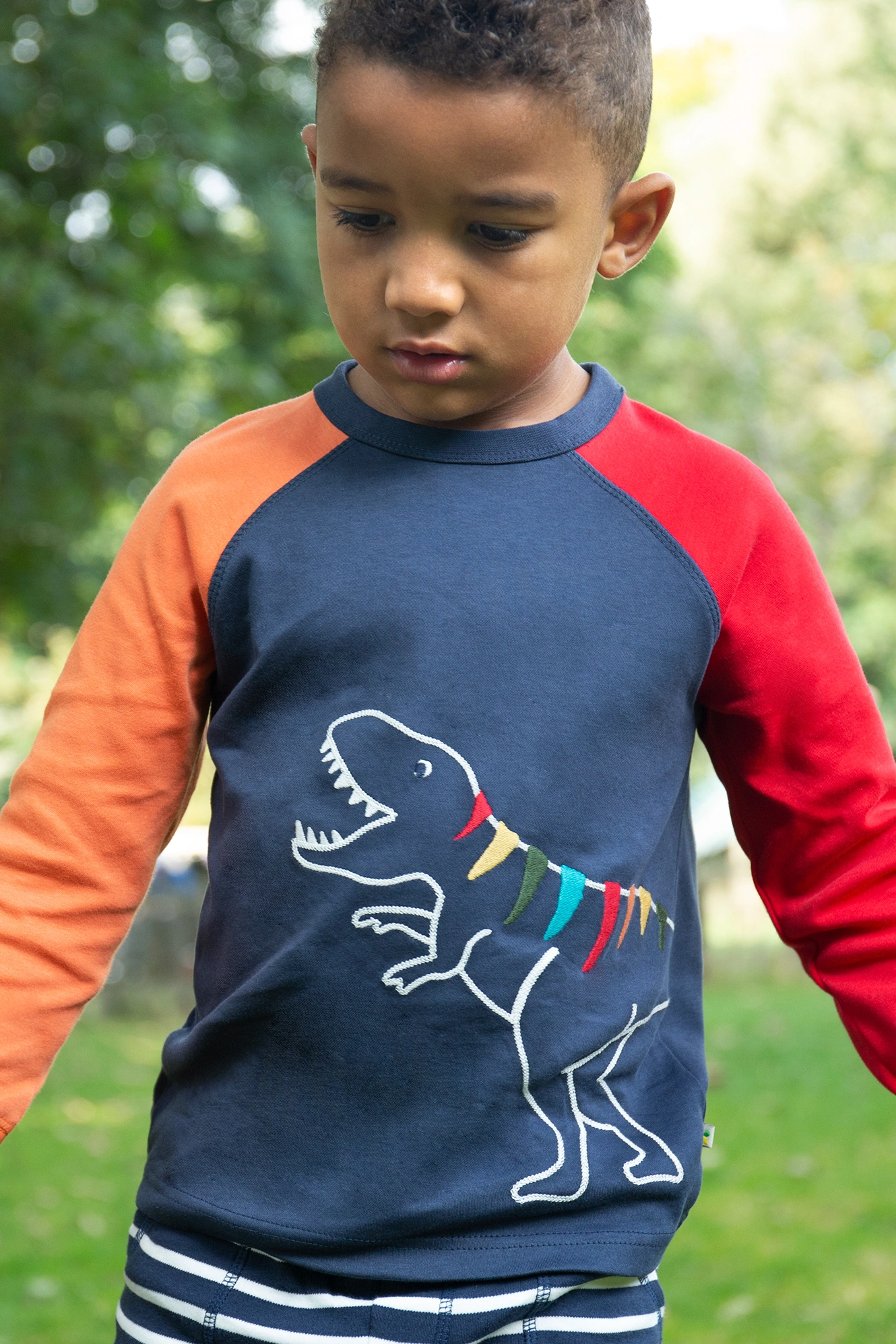 Langarmshirt JAKE - DINO in indigo