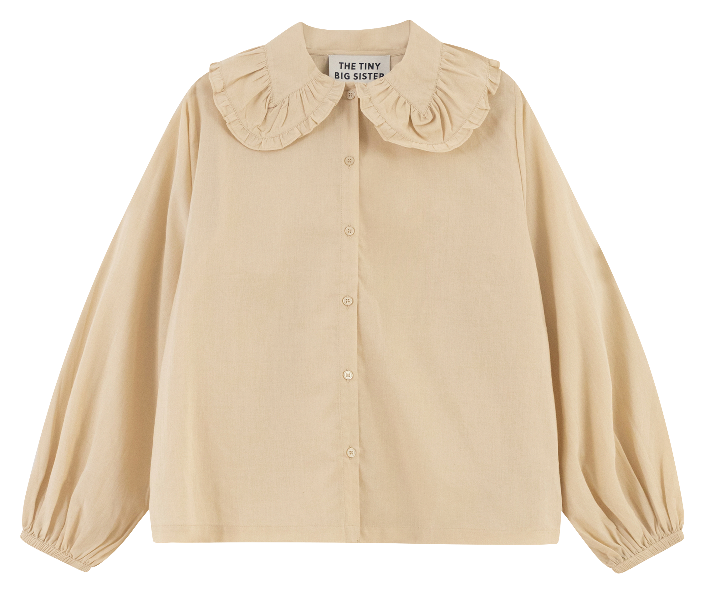 Blouse droite en coton | Beige