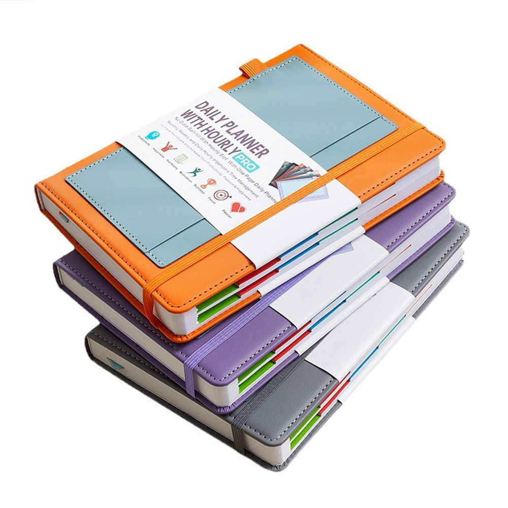 (1T/1S) 21x14cm Hard Cover Tages- und Stundenplaner Schüleragenda Zeitplanungssystem Wochenkalender 2025-2026 inkl. Sticker / Kartenhalter - Rosa