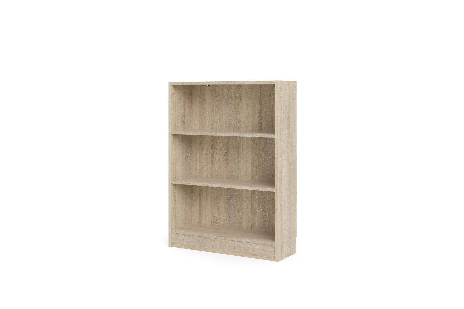 Basic bokylle lav bred Eik folie med 2 hyller
