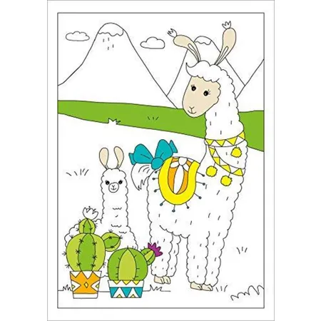 Tessloff Mein bunter Glitzerzauber-Malblock. Lamas