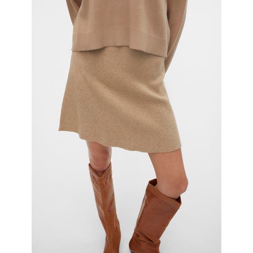Vero Moda Gold Skater Nederdel, Silver Mink, XL