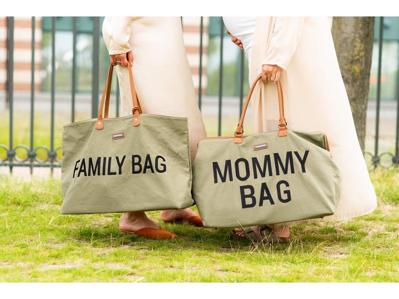 Childhome Wickeltasche Family Bag Canvas Khaki Ideale Tasche für alle Familienausflüge