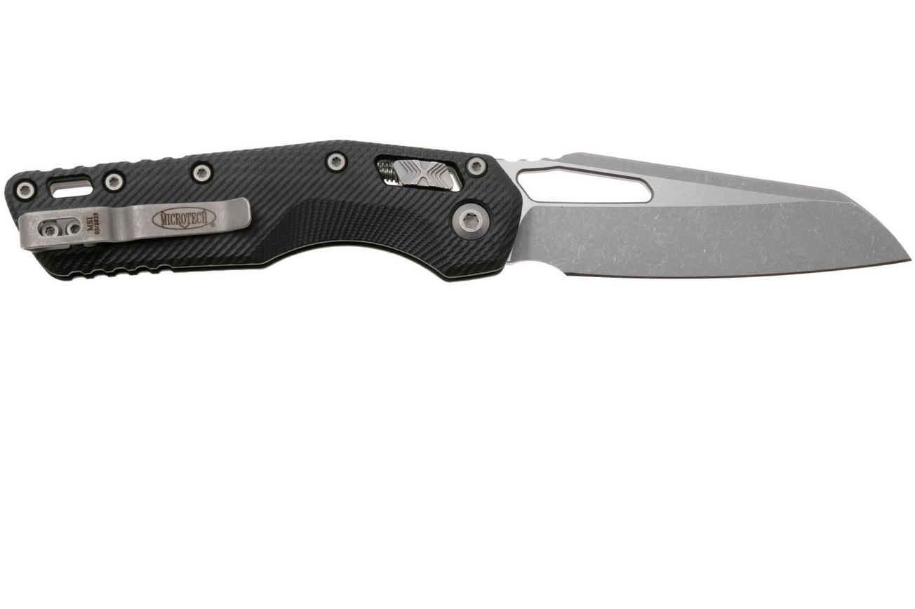 Microtech MSI Standard Issue 210-10APFLGTBK, Apocalyptic Stonewashed M390MK, Fluted Black G10 zakmes