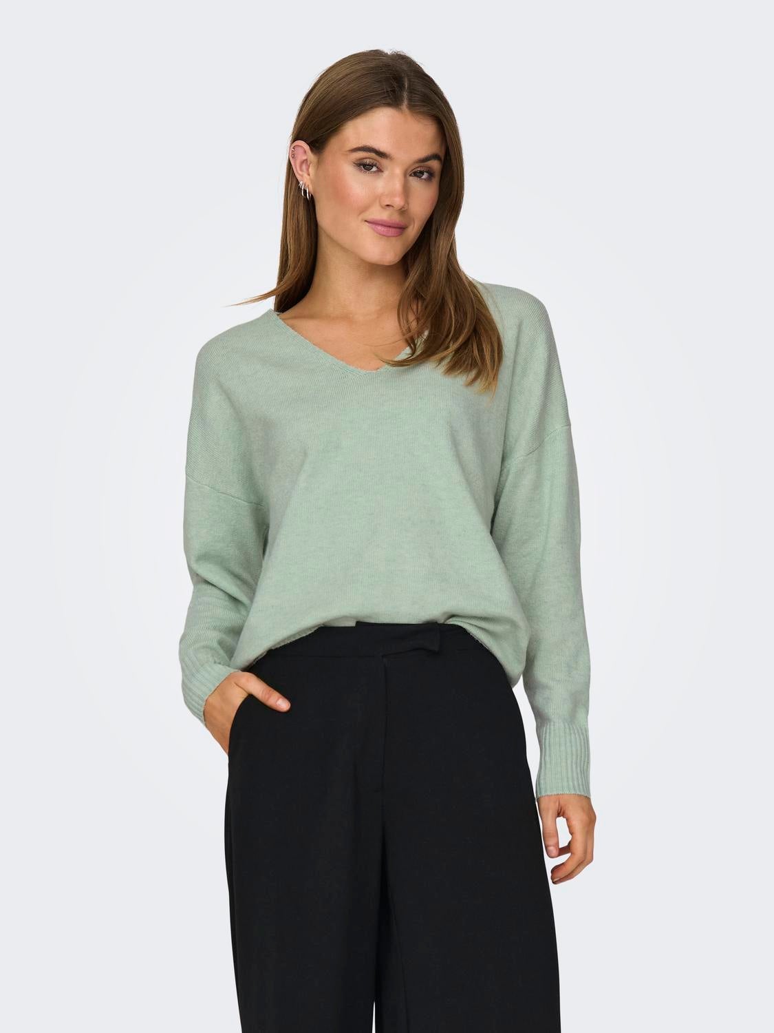 ONLRICA Strickpullover Subtle Green
