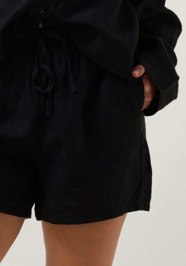 SELECTED FEMME zwarte selected femme shorts slflinnie mw linen shorts