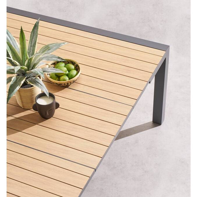 Table de jardin carré EVASION Lin / Argile