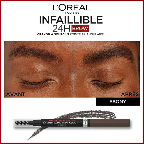 Lápis para Sobrancelhas L'Oréal Paris Infallible Brows 24h nº 1 Preto 1ml