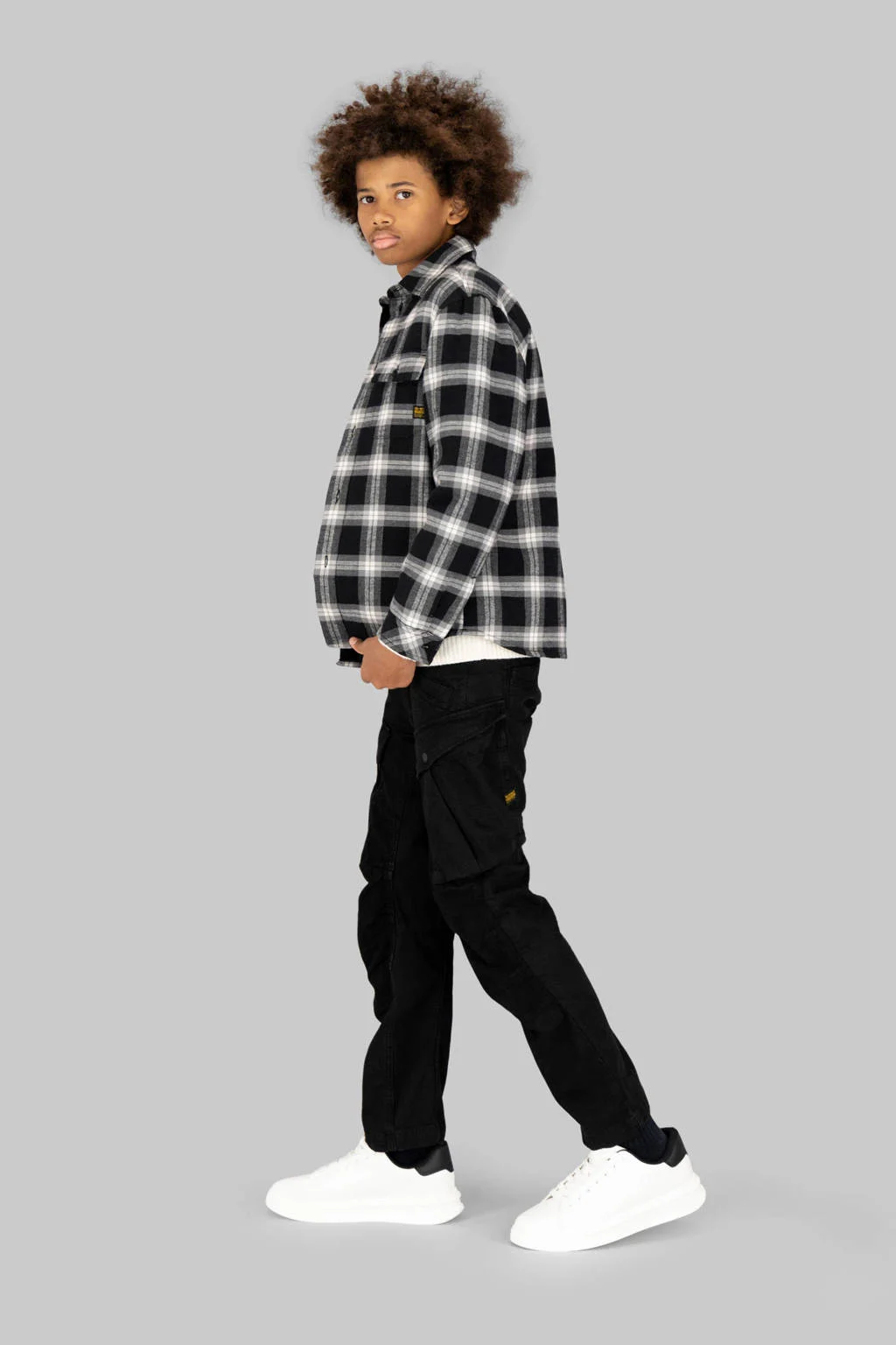 G-STAR relaxed low waist cargo jeans black denim