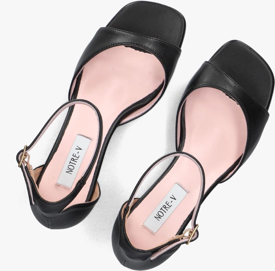 zwarte notre-v sandalen met hak 2655s
