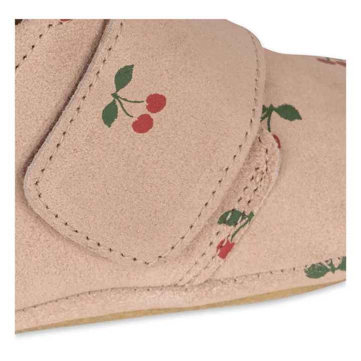 Konges Sløjd Chaussons Suède Cerises Mamour | Rose pâle