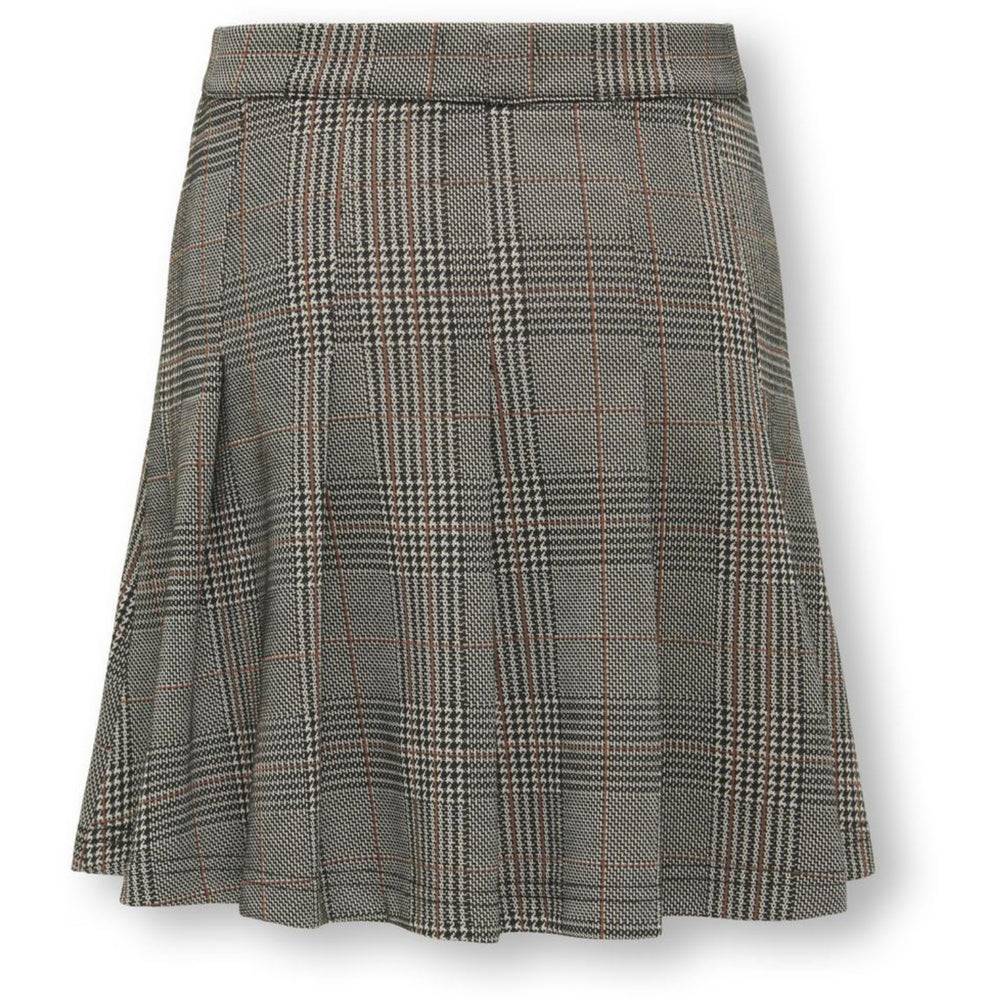 Køb kids ONLY Seal Brown Libra Checks Kogfine Pleat Nederdel Jrs
