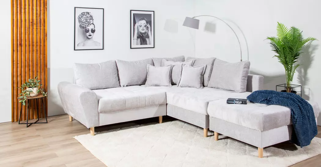 Ecksofa mit Hocker Rice
