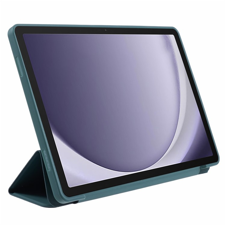 Samsung Galaxy Tab A9  Plus Leder Tasche Flip Cover Hülle - Dunkelgrün