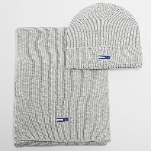 Lot Bonnet Et Echarpe Femme Flag 5482 Gris Chiné