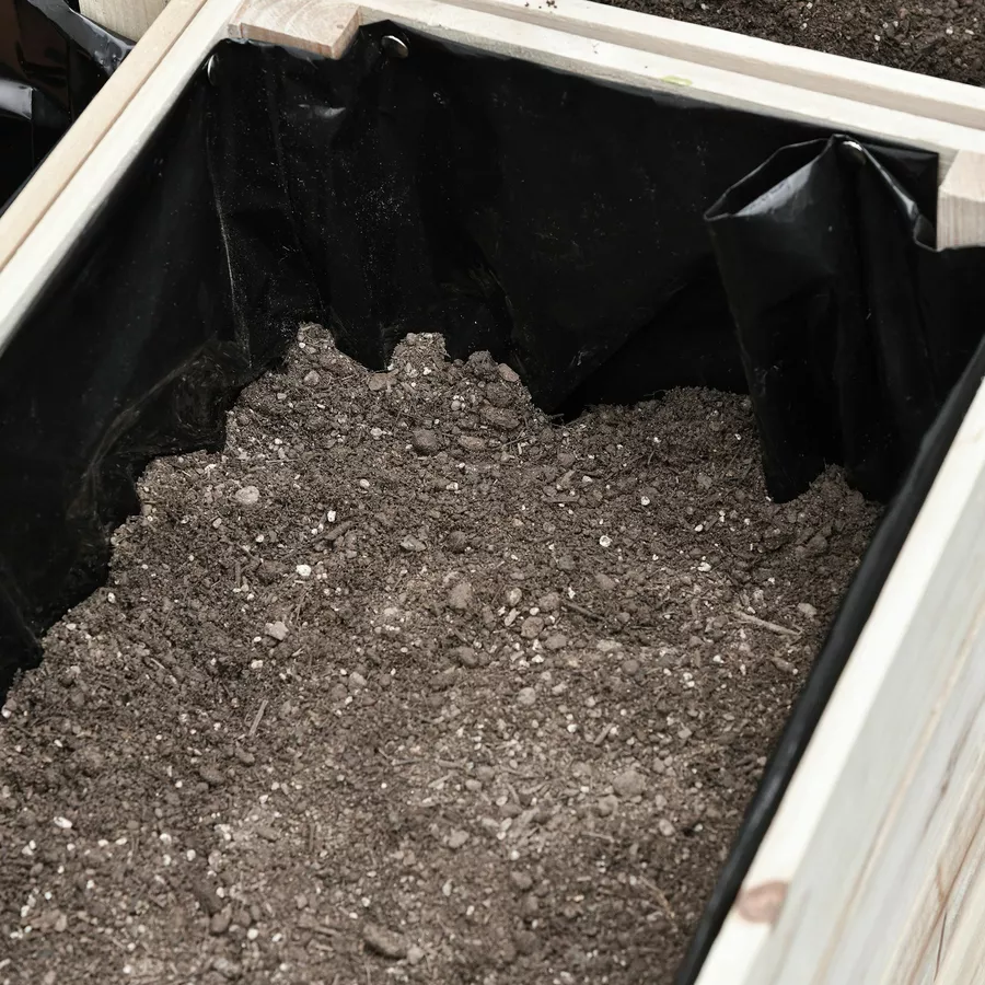 Outsunny Hochbeet aus Tannenholz, 4-teilig Natur