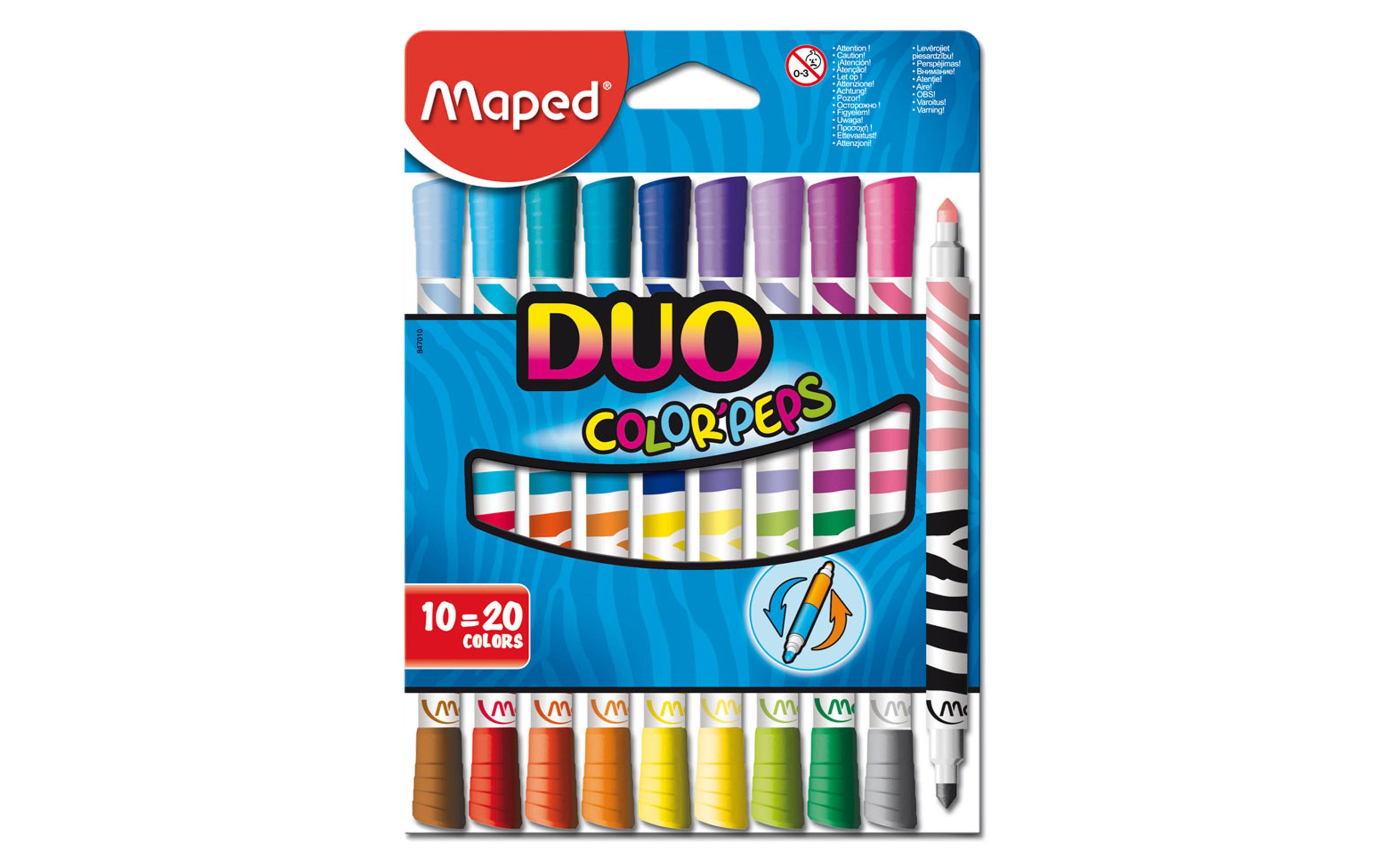 Filzstift Color Peps 2-farbig 10 StückFilzstifte