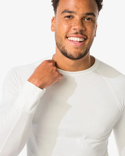t-shirt thermique homme blanc