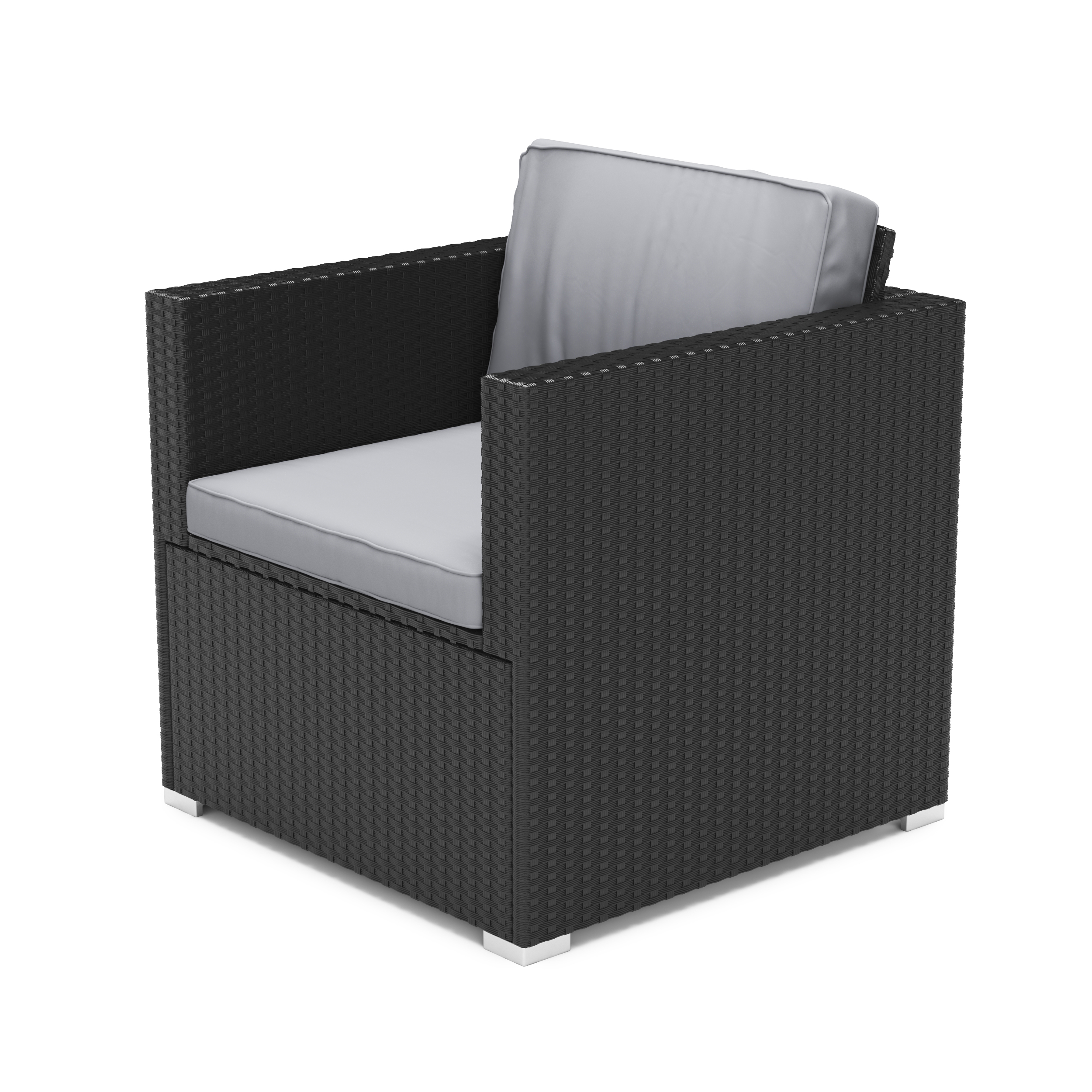 Rattansessel KOS schwarz/anthrazit