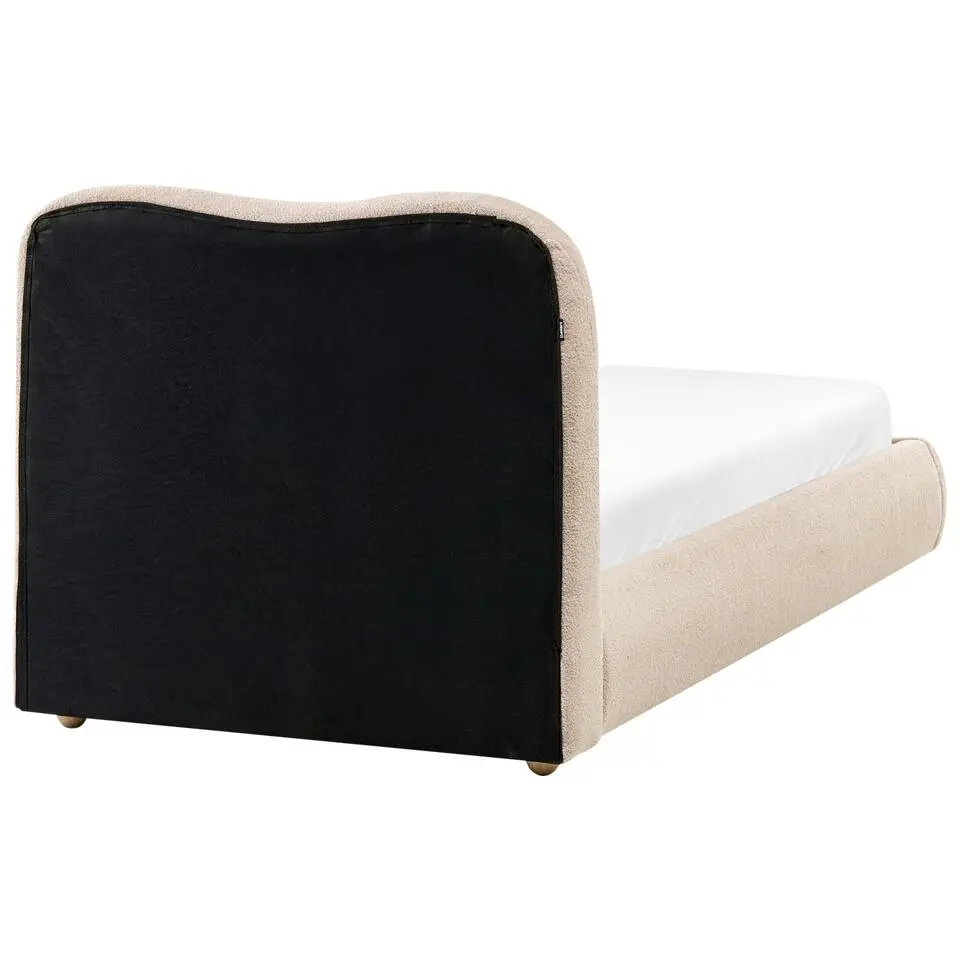BLAGNAC - Bed met opbergruimte - Beige - 90 x 200 cm - Bouclé