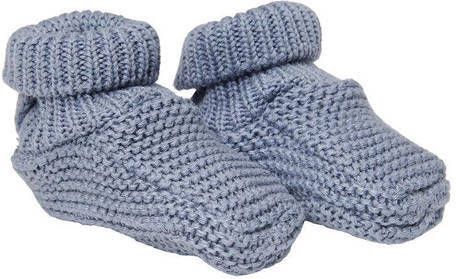 Little Dutch gebreide babyslofjes blauw Katoen Effen 1