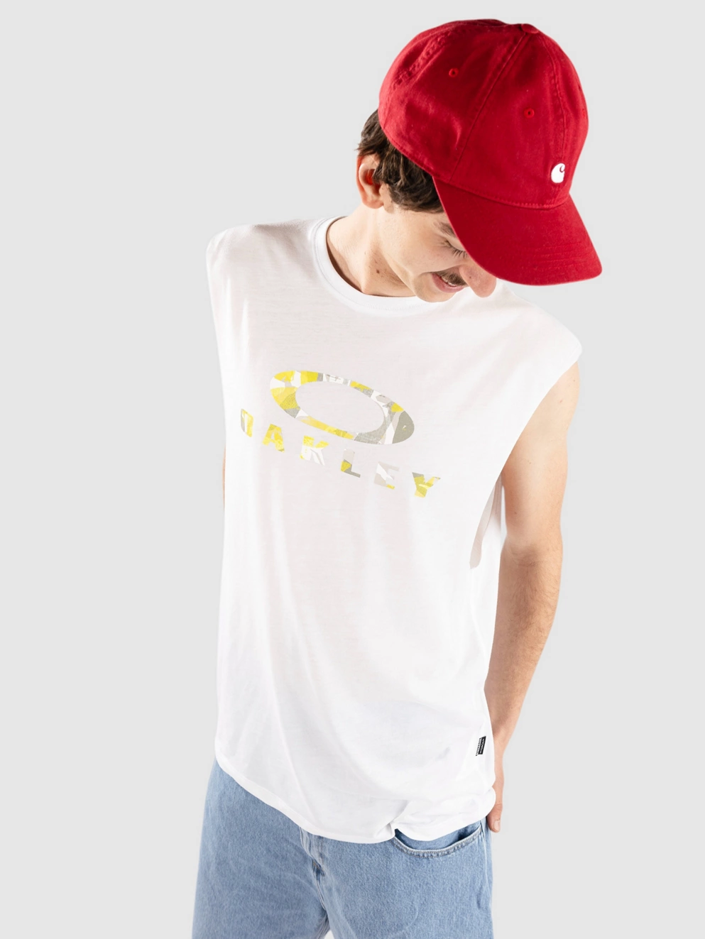 Oakley Bark Sun Tank Top white