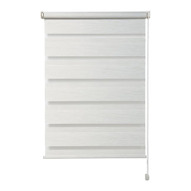 Store enrouleur jour / nuit Elin ligné blanc et gris Colours 55 x 180 cm