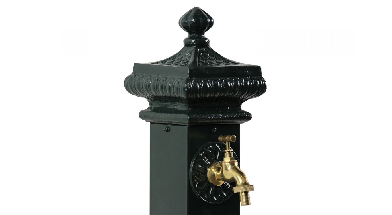 Fontaine de jardin aluminium-métal vert 29x33x76cm