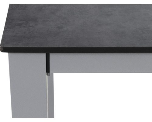 Sola tuintafel, 160x90 cm, aluminium, zilver