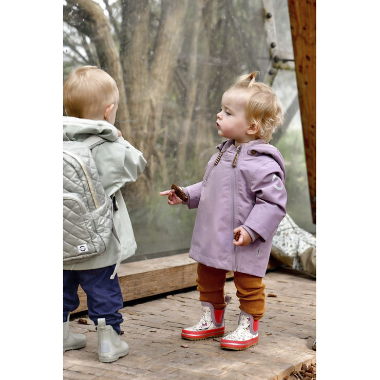 Mikk-Line Short Wellies - AOP Off-white