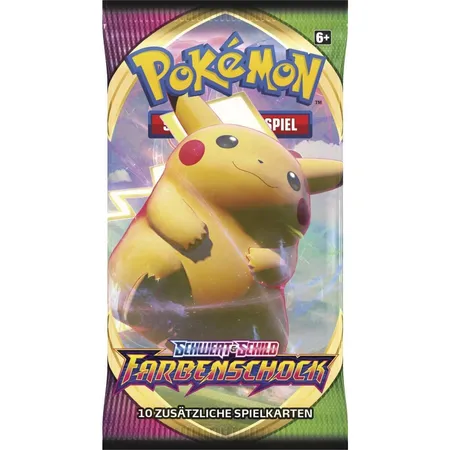 Pokemon Schwert und Schild Farbenschock Booster, 1 Stück, 4-fach sortiert