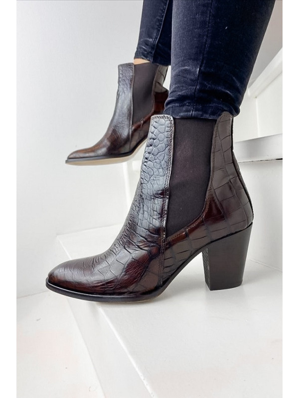 Bottines Fox Cocco Vintage Marron - Reqins