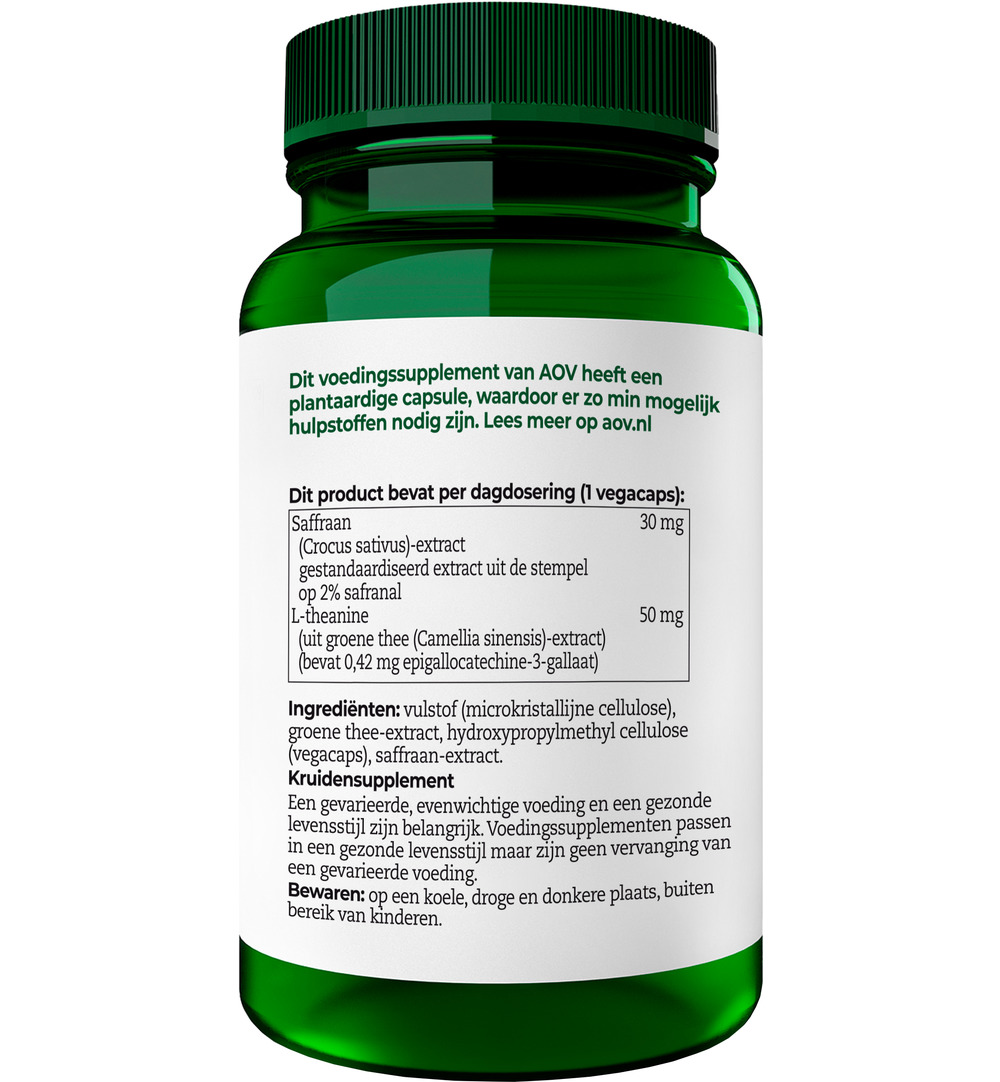 Aov 830 Saffraan & L-Theanine (30 vega capsules)