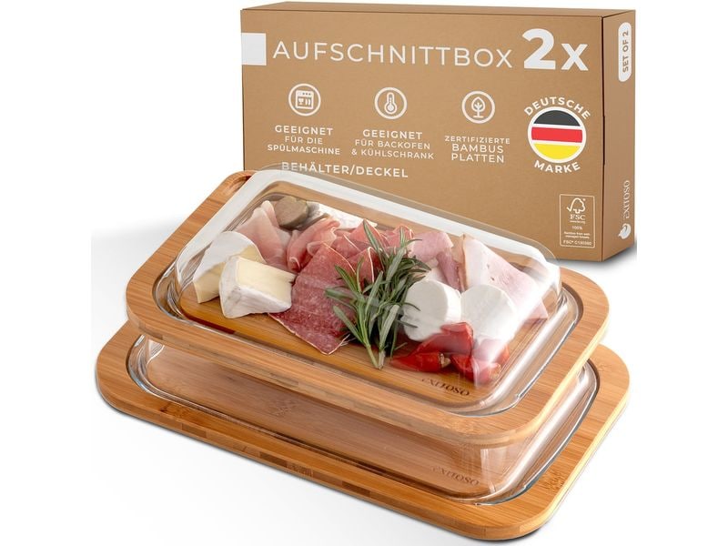Exitoso Vorratsbehälter Vorratsdose - 2er Set 2.5 l, Weiss Frischhaltedose