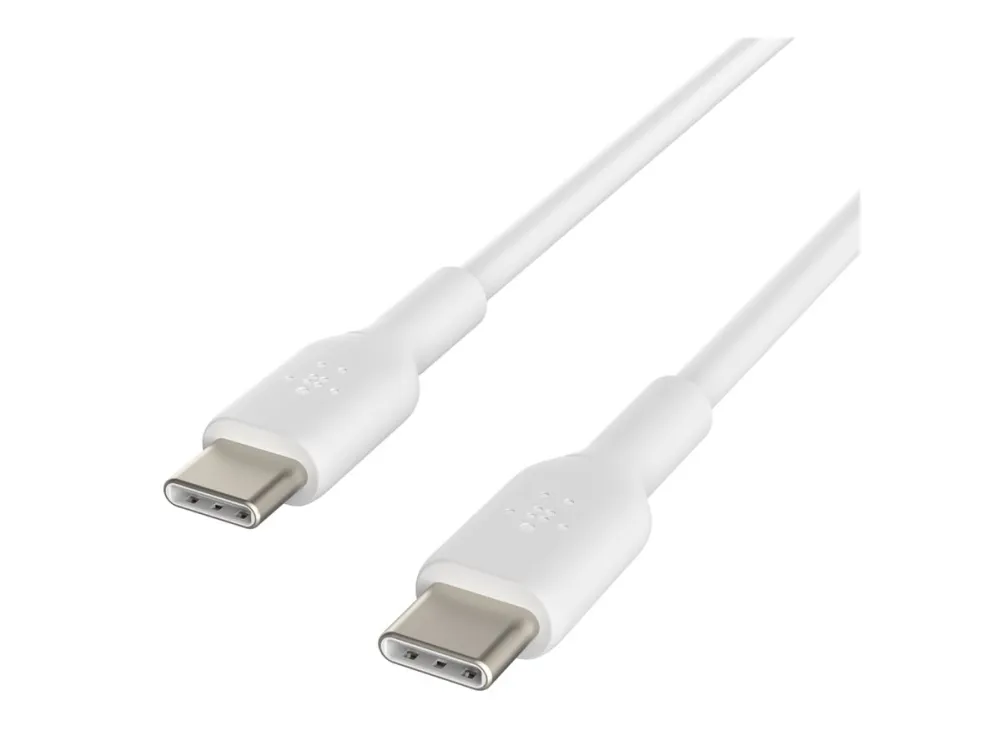 Belkin BoostCharge - USB-kabel - 24 pin USB-C (han) til 24 pin USB-C (han) - 2 m - hvid
