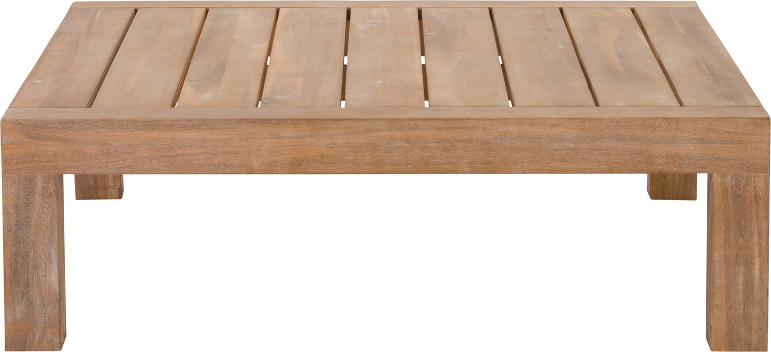 Intratuin hocker / loungetafel Kent acaciahout whitewash 80 x 80 x 25 cm