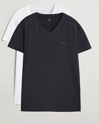 GANT 2-Pack V-Neck T-shirt Black/White