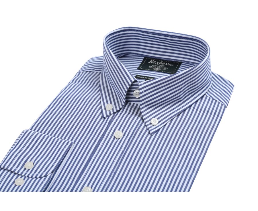Chemise rayée bleu océan et blanc - KELLEN
