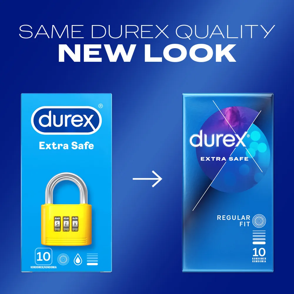 Durex Extra Safe kondomer - 10 stk.