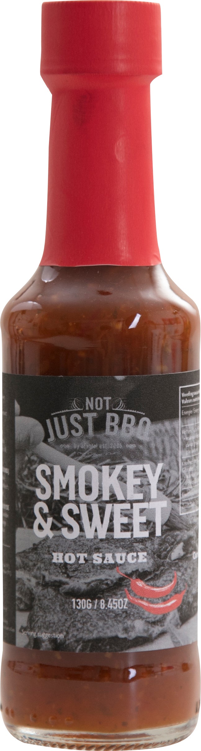 Not Just BBQ barbecuesaus smokey & sweet hot 130 ml